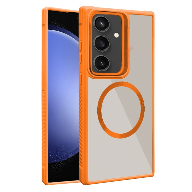 Plated CD Texture MagSafe Acrylic Hybrid TPU Phone Case, For Samsung Galaxy S24 Ultra 5G, For Samsung Galaxy S24+ 5G, For Samsung Galaxy S24 5G, For Samsung Galaxy S23 FE 5G