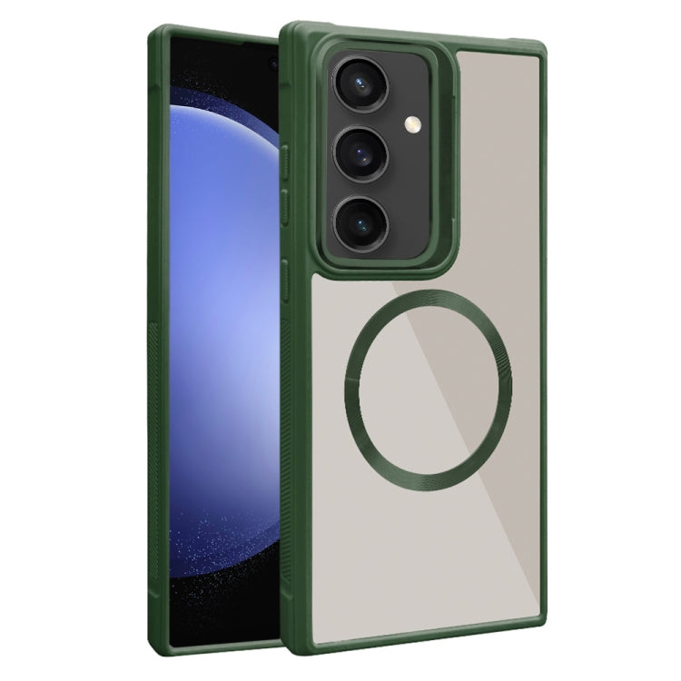 Plated CD Texture MagSafe Acrylic Hybrid TPU Phone Case, For Samsung Galaxy S24 Ultra 5G, For Samsung Galaxy S24+ 5G, For Samsung Galaxy S24 5G, For Samsung Galaxy S23 FE 5G