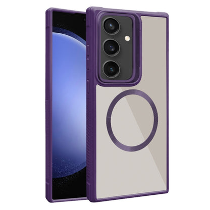 Plated CD Texture MagSafe Acrylic Hybrid TPU Phone Case, For Samsung Galaxy S24 Ultra 5G, For Samsung Galaxy S24+ 5G, For Samsung Galaxy S24 5G, For Samsung Galaxy S23 FE 5G