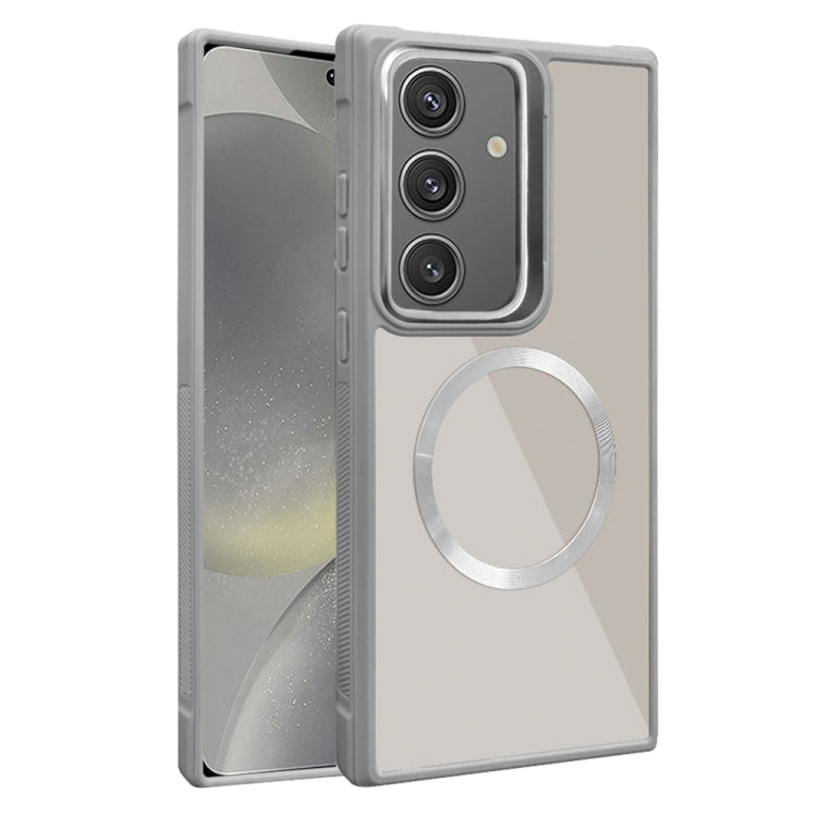Plated CD Texture MagSafe Acrylic Hybrid TPU Phone Case, For Samsung Galaxy S24 Ultra 5G, For Samsung Galaxy S24+ 5G, For Samsung Galaxy S24 5G, For Samsung Galaxy S23 FE 5G