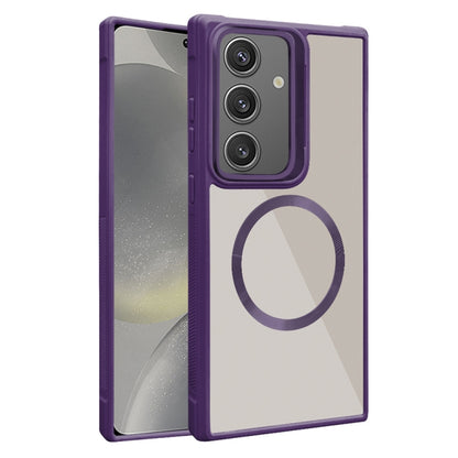 Plated CD Texture MagSafe Acrylic Hybrid TPU Phone Case, For Samsung Galaxy S24 Ultra 5G, For Samsung Galaxy S24+ 5G, For Samsung Galaxy S24 5G, For Samsung Galaxy S23 FE 5G