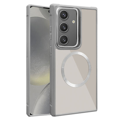Plated CD Texture MagSafe Acrylic Hybrid TPU Phone Case, For Samsung Galaxy S24 Ultra 5G, For Samsung Galaxy S24+ 5G, For Samsung Galaxy S24 5G, For Samsung Galaxy S23 FE 5G