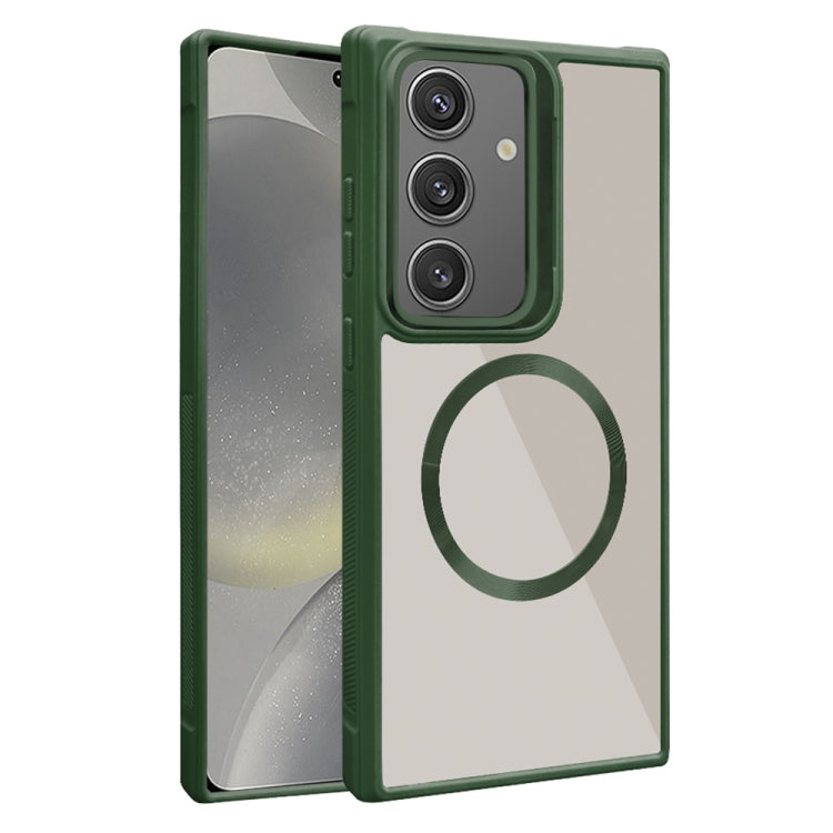 Plated CD Texture MagSafe Acrylic Hybrid TPU Phone Case, For Samsung Galaxy S24 Ultra 5G, For Samsung Galaxy S24+ 5G, For Samsung Galaxy S24 5G, For Samsung Galaxy S23 FE 5G