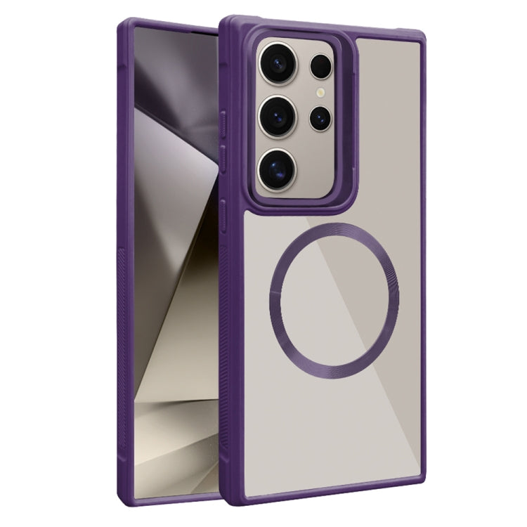 Plated CD Texture MagSafe Acrylic Hybrid TPU Phone Case, For Samsung Galaxy S24 Ultra 5G, For Samsung Galaxy S24+ 5G, For Samsung Galaxy S24 5G, For Samsung Galaxy S23 FE 5G