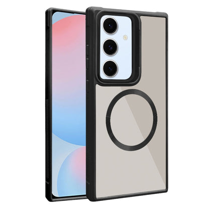 Plated CD Texture MagSafe Acrylic Hybrid TPU Phone Case, For Samsung Galaxy S25 5G, For Samsung Galaxy S25+ 5G, For Samsung Galaxy S25 Ultra 5G, For Samsung Galaxy S24 FE 5G