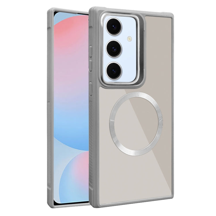 Plated CD Texture MagSafe Acrylic Hybrid TPU Phone Case, For Samsung Galaxy S25 5G, For Samsung Galaxy S25+ 5G, For Samsung Galaxy S25 Ultra 5G, For Samsung Galaxy S24 FE 5G