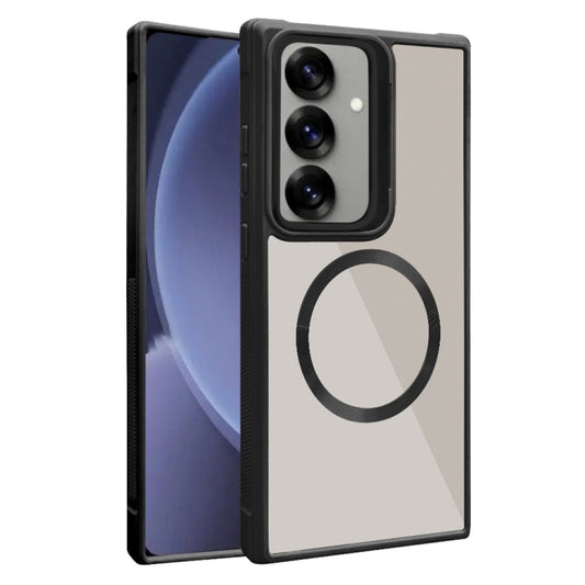 Plated CD Texture MagSafe Acrylic Hybrid TPU Phone Case, For Samsung Galaxy S25 5G, For Samsung Galaxy S25+ 5G, For Samsung Galaxy S25 Ultra 5G, For Samsung Galaxy S24 FE 5G