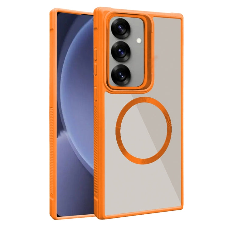 Plated CD Texture MagSafe Acrylic Hybrid TPU Phone Case, For Samsung Galaxy S25 5G, For Samsung Galaxy S25+ 5G, For Samsung Galaxy S25 Ultra 5G, For Samsung Galaxy S24 FE 5G