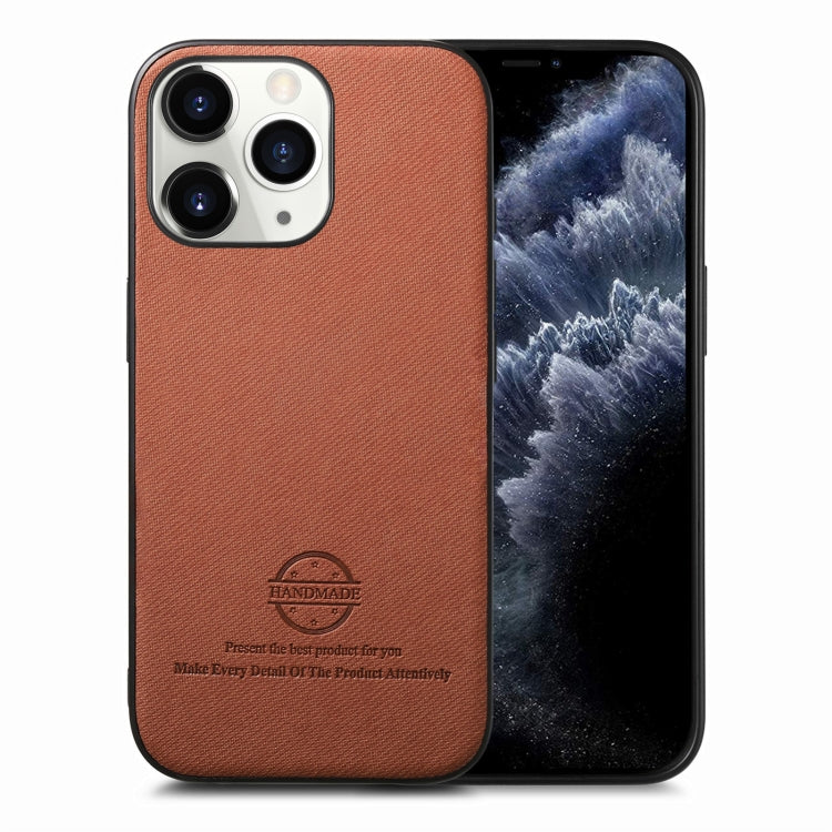 Twill Fabric Leather Skin Back Phone Case, For iPhone 11 Pro, For iPhone X / XS