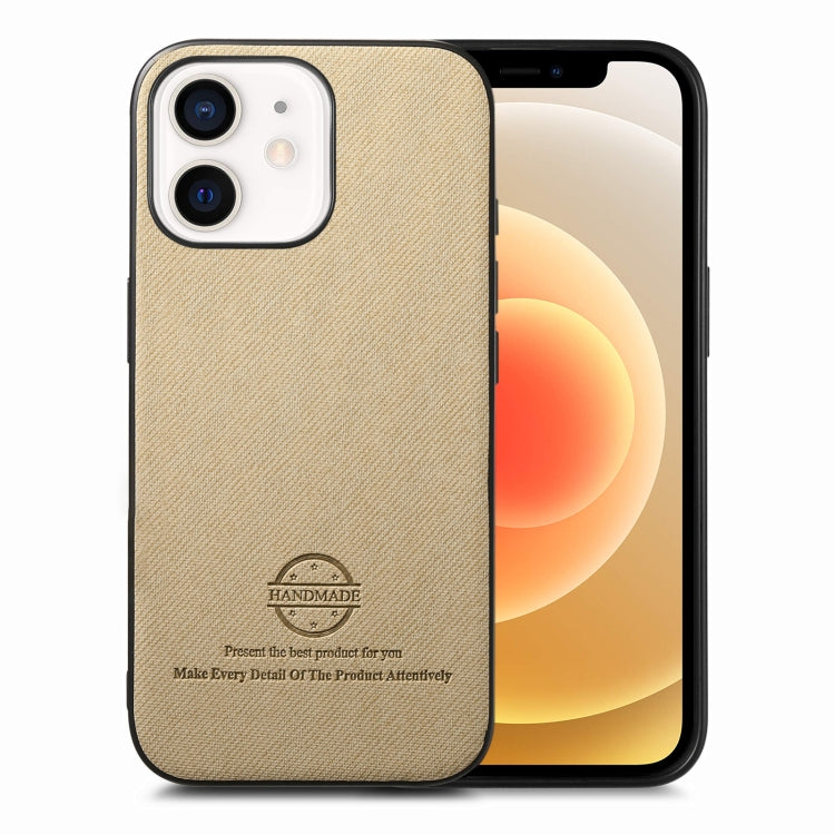 Twill Fabric Leather Skin Back Phone Case, For iPhone 13, For iPhone 12, For iPhone 12 Pro Max