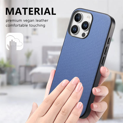 Twill Fabric Leather Skin Back Phone Case, For iPhone 13, For iPhone 12, For iPhone 12 Pro Max