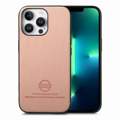 Twill Fabric Leather Skin Back Phone Case, For iPhone 14 Pro Max, For iPhone 13 Pro Max, For iPhone 13 Pro