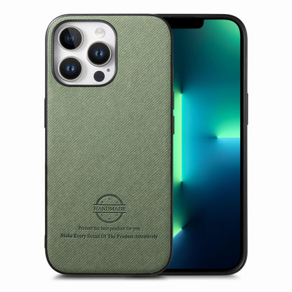 Twill Fabric Leather Skin Back Phone Case, For iPhone 14 Pro Max, For iPhone 13 Pro Max, For iPhone 13 Pro