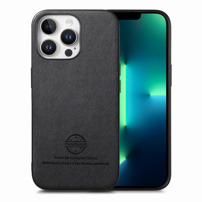 Twill Fabric Leather Skin Back Phone Case, For iPhone 14 Pro Max, For iPhone 13 Pro Max, For iPhone 13 Pro