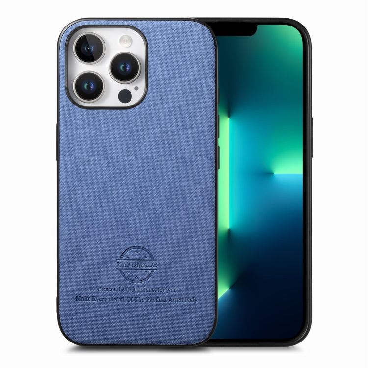 Twill Fabric Leather Skin Back Phone Case, For iPhone 14 Pro Max, For iPhone 13 Pro Max, For iPhone 13 Pro
