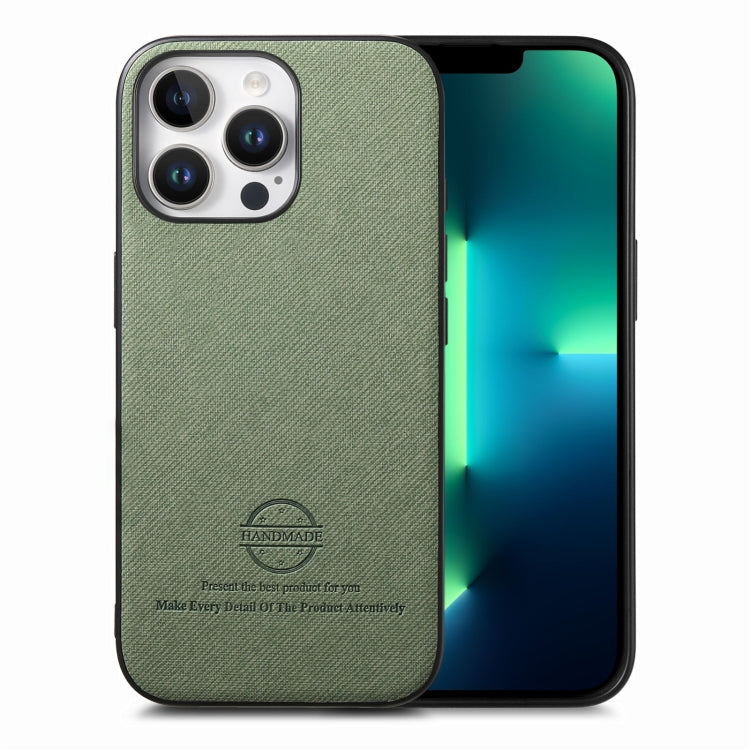 Twill Fabric Leather Skin Back Phone Case, For iPhone 14 Pro Max, For iPhone 13 Pro Max, For iPhone 13 Pro