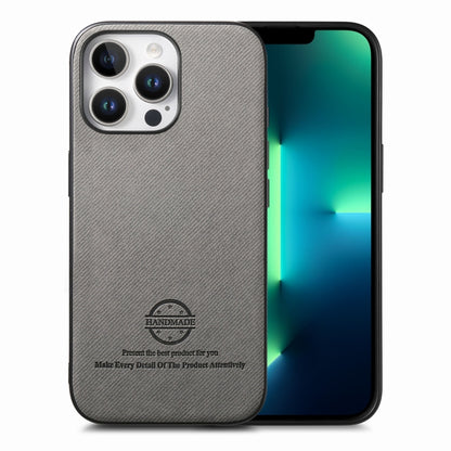 Twill Fabric Leather Skin Back Phone Case, For iPhone 14 Pro Max, For iPhone 13 Pro Max, For iPhone 13 Pro
