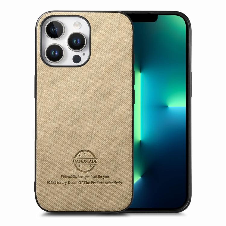 Twill Fabric Leather Skin Back Phone Case, For iPhone 14 Pro Max, For iPhone 13 Pro Max, For iPhone 13 Pro