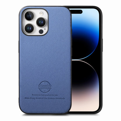 Twill Fabric Leather Skin Back Phone Case, For iPhone 14 Plus, For iPhone 14, For iPhone 14 Pro