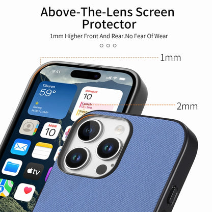 Twill Fabric Leather Skin Back Phone Case, For iPhone 14 Pro Max, For iPhone 13 Pro Max, For iPhone 13 Pro