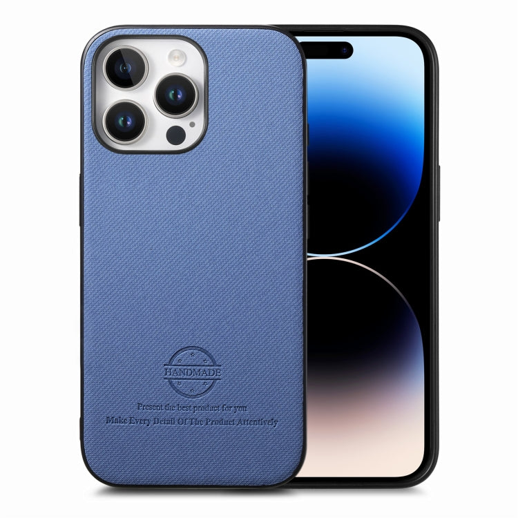 Twill Fabric Leather Skin Back Phone Case, For iPhone 14 Pro Max, For iPhone 13 Pro Max, For iPhone 13 Pro