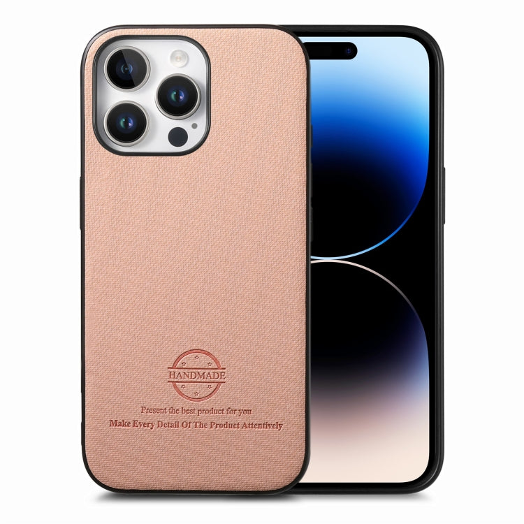 Twill Fabric Leather Skin Back Phone Case, For iPhone 14 Pro Max, For iPhone 13 Pro Max, For iPhone 13 Pro