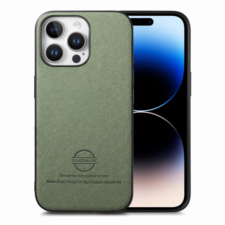 Twill Fabric Leather Skin Back Phone Case, For iPhone 14 Pro Max, For iPhone 13 Pro Max, For iPhone 13 Pro