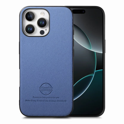 Twill Fabric Leather Skin Back Phone Case, For iPhone 16e, For iPhone 16 Pro Max, For iPhone 16 Pro