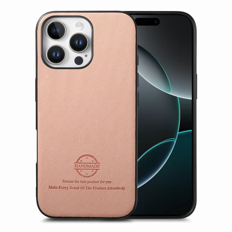 Twill Fabric Leather Skin Back Phone Case, For iPhone 16e, For iPhone 16 Pro Max, For iPhone 16 Pro