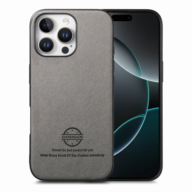 Twill Fabric Leather Skin Back Phone Case, For iPhone 16e, For iPhone 16 Pro Max, For iPhone 16 Pro