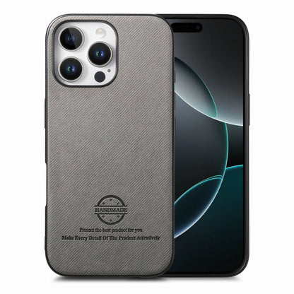 Twill Fabric Leather Skin Back Phone Case, For iPhone 16e, For iPhone 16 Pro Max, For iPhone 16 Pro