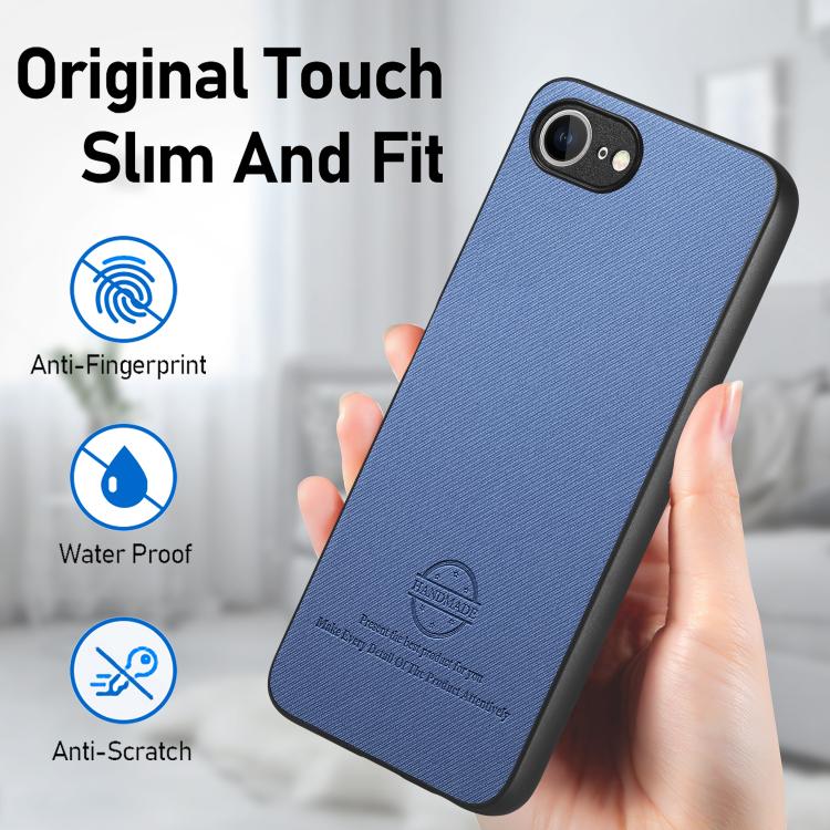 Twill Fabric Leather Skin Back Phone Case, For iPhone 16e, For iPhone 16 Pro Max, For iPhone 16 Pro
