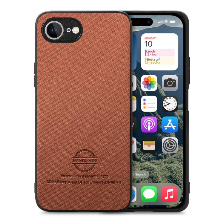 Twill Fabric Leather Skin Back Phone Case, For iPhone 16e, For iPhone 16 Pro Max, For iPhone 16 Pro