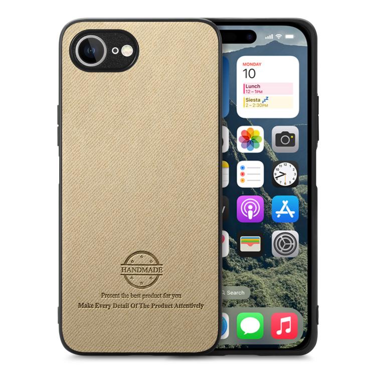 Twill Fabric Leather Skin Back Phone Case, For iPhone 16e, For iPhone 16 Pro Max, For iPhone 16 Pro
