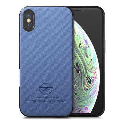 Twill Fabric Leather Skin Back Phone Case, For iPhone 11 Pro, For iPhone X / XS