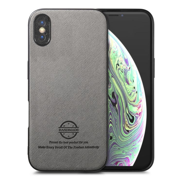 Twill Fabric Leather Skin Back Phone Case, For iPhone 11 Pro, For iPhone X / XS