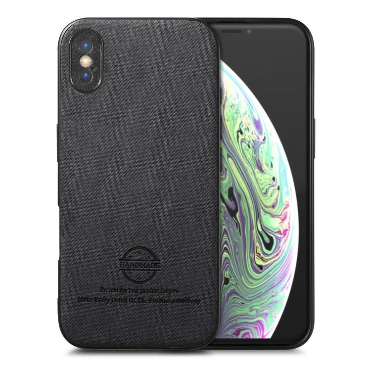 Twill Fabric Leather Skin Back Phone Case, For iPhone 11 Pro, For iPhone X / XS
