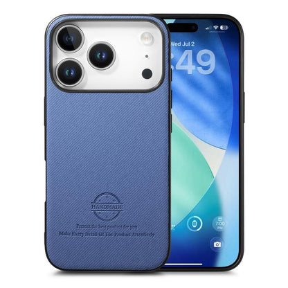 Twill Fabric Leather Skin Back Phone Case, For iPhone 17e / 16e, For iPhone 17 Pro Max, For iPhone 17 Pro