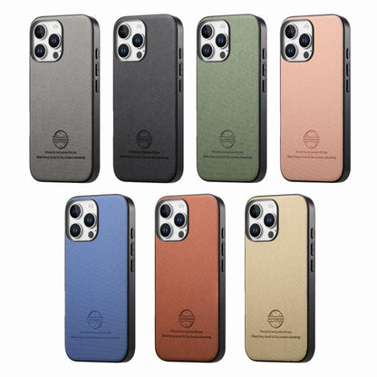 Twill Fabric Leather Skin Back Phone Case, For iPhone 15 Pro, For iPhone 15 Plus, For iPhone 15