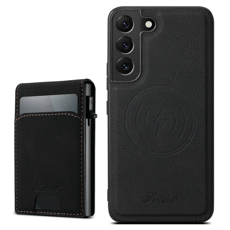Suteni H19 Litchi Texture 2-in-1 MagSafe Removable Card Case Back Phone Case, For Samsung Galaxy S26+ 5G, For Samsung Galaxy S26 Ultra 5G, For Samsung Galaxy S25 5G, For Samsung Galaxy S25+ 5G, For Samsung Galaxy S25 Ultra 5G                           ...