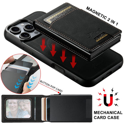 Suteni H19 Litchi Texture 2-in-1 MagSafe Removable Card Case Back Phone Case, For Samsung Galaxy S22+ 5G, For Samsung Galaxy S22 5G, For Samsung Galaxy Note20 Ultra 5G, For Samsung Galaxy Note20 5G