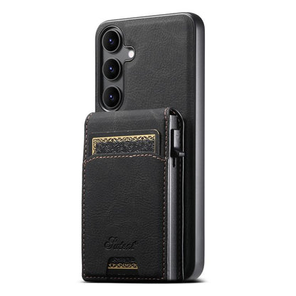Suteni H19 Litchi Texture 2-in-1 MagSafe Removable Card Case Back Phone Case, For Samsung Galaxy S26+ 5G, For Samsung Galaxy S26 Ultra 5G, For Samsung Galaxy S25 5G, For Samsung Galaxy S25+ 5G, For Samsung Galaxy S25 Ultra 5G                           ...