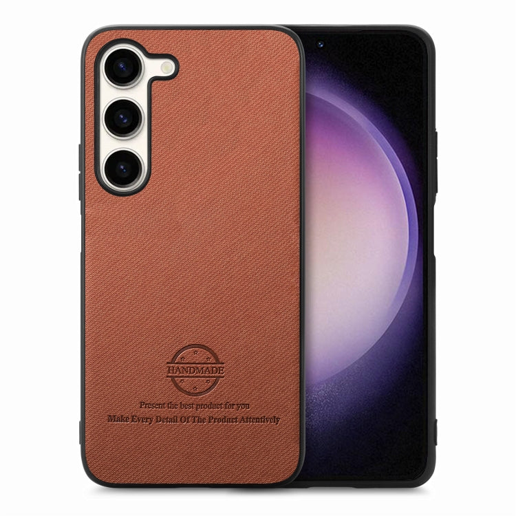 Twill Fabric Leather Skin Back Phone Case, For Samsung Galaxy S21+ 5G, For Samsung Galaxy S21 Ultra 5G, For Samsung Galaxy A06