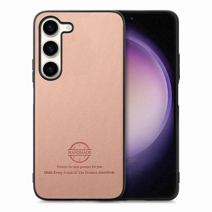 Twill Fabric Leather Skin Back Phone Case, For Samsung Galaxy S21+ 5G, For Samsung Galaxy S21 Ultra 5G, For Samsung Galaxy A06