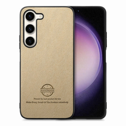 Twill Fabric Leather Skin Back Phone Case, For Samsung Galaxy S21+ 5G, For Samsung Galaxy S21 Ultra 5G, For Samsung Galaxy A06