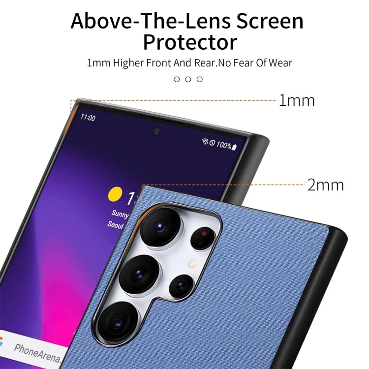 Twill Fabric Leather Skin Back Phone Case, For Samsung Galaxy S21 Ultra 5G, For Samsung Galaxy A06, For Samsung Galaxy A16