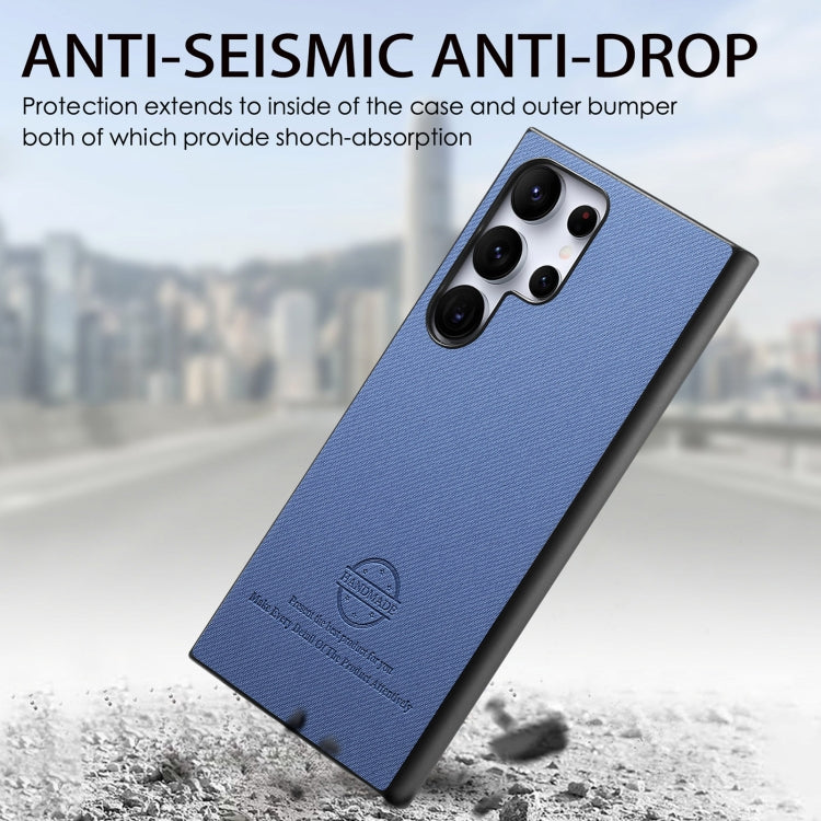 Twill Fabric Leather Skin Back Phone Case, For Samsung Galaxy S21 Ultra 5G, For Samsung Galaxy A06, For Samsung Galaxy A16