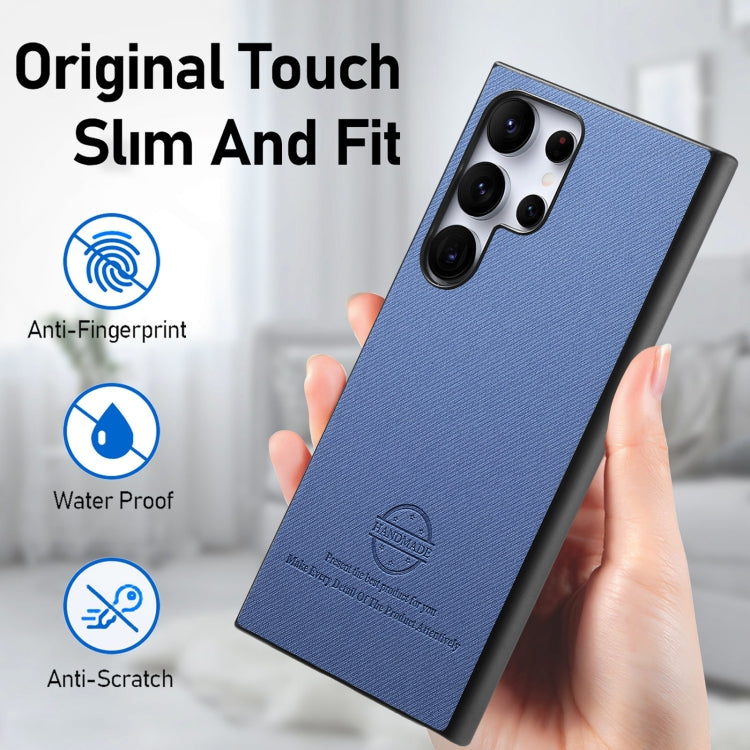 Twill Fabric Leather Skin Back Phone Case, For Samsung Galaxy S21 Ultra 5G, For Samsung Galaxy A06, For Samsung Galaxy A16
