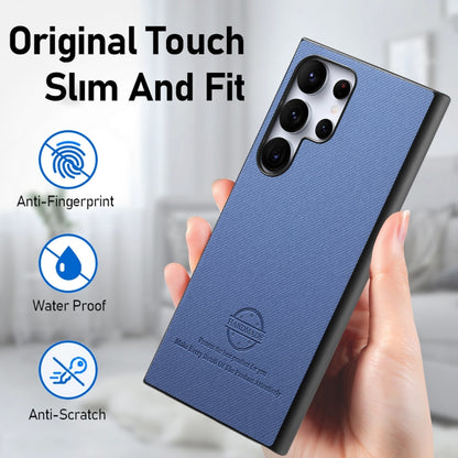 Twill Fabric Leather Skin Back Phone Case, For Samsung Galaxy S21 Ultra 5G, For Samsung Galaxy A06, For Samsung Galaxy A16