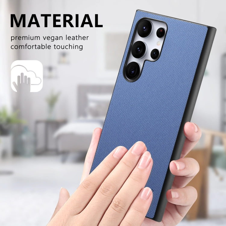 Twill Fabric Leather Skin Back Phone Case, For Samsung Galaxy S21 Ultra 5G, For Samsung Galaxy A06, For Samsung Galaxy A16